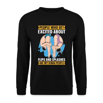 Diving Divers - Unisex Sweatshirt - black - Front - Alina (178cm) & Michal (187cm)
