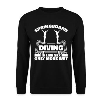 Plongeur Plongeur Humour - Sweat-shirt Unisexe - noir - Devant - Alina (178cm) & Michal (187cm)