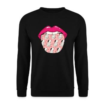 Langue dalmate - Sweat-shirt Unisexe - noir - Devant - Alina (178cm) & Michal (187cm)