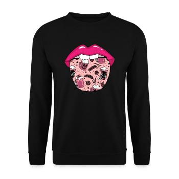 Bière artisanale Langue de bière artisanale - Sweat-shirt Unisexe - noir - Devant - Alina (178cm) & Michal (187cm)