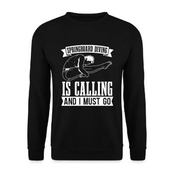 Turmspringen Turmspringer - Unisex Pullover - Schwarz - Vorne - Alina (178cm) & Michal (187cm)