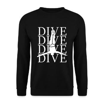 Diving Divers - Unisex Sweatshirt - black - Front - Alina (178cm) & Michal (187cm)