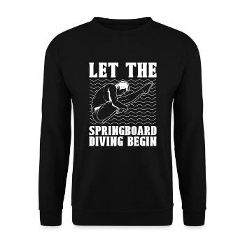 Diving Divers - Unisex Sweatshirt - black - Front - Alina (178cm) & Michal (187cm)