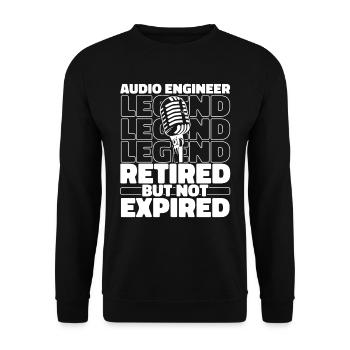 Sound Engineer Retired Sound Engineer - Unisex Sweatshirt - black - Front - Alina (178cm) & Michal (187cm)