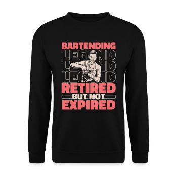 Bartender Retired Bartender - Unisex Sweatshirt - black - Front - Alina (178cm) & Michal (187cm)