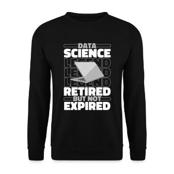 Data Science Data Analyst Im Ruhestand - Unisex Pullover - Schwarz - Vorne - Alina (178cm) & Michal (187cm)