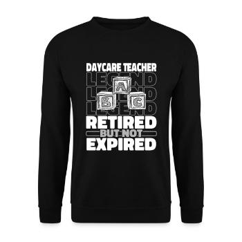 Kindergarten teacher Childminder - Unisex Sweatshirt - black - Front - Alina (178cm) & Michal (187cm)