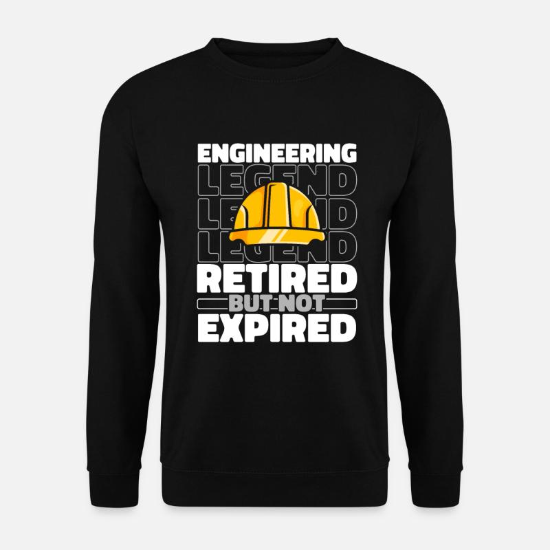 Retired engineer - Unisex Sweatshirt - black