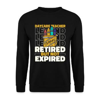 Kindergarten teacher Childminder - Unisex Sweatshirt - black - Front - Alina (178cm) & Michal (187cm)