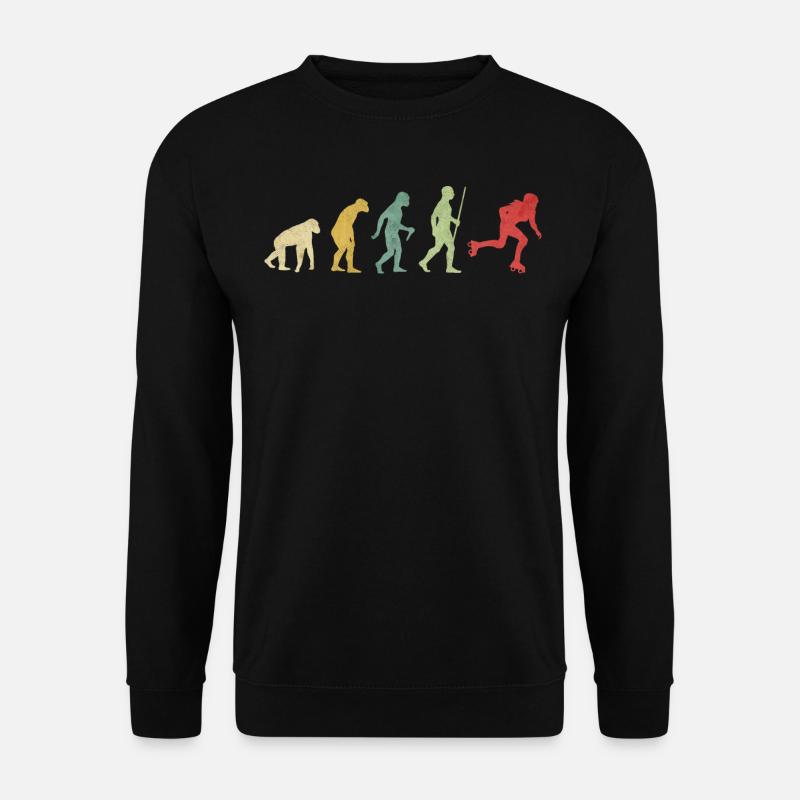 Roller Skater Girl Evolution - Unisex Pullover - Schwarz