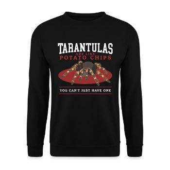 Vogelspinnen Spinne Vogelspinne Tarantel Geschenk - Unisex Pullover - Schwarz - Vorne - Alina (178cm) & Michal (187cm)