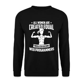 Développeur Coder Programmeur Femmes - Sweat-shirt Unisexe - noir - Devant - Alina (178cm) & Michal (187cm)