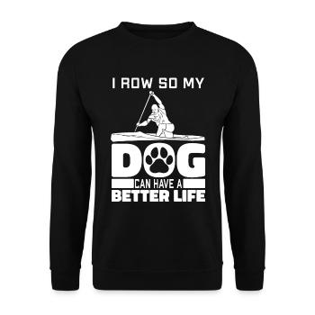 Rowing Rowing Dog - Unisex Sweatshirt - black - Front - Alina (178cm) & Michal (187cm)