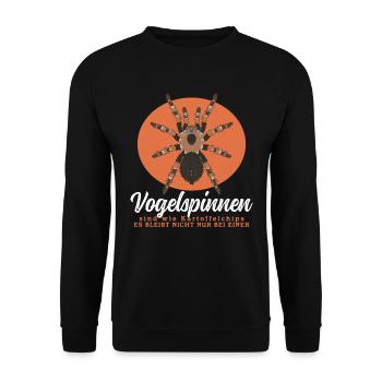 Vogelspinnen Tarantel Vogelspinne Spinne Geschenk - Unisex Pullover - Schwarz - Vorne - Alina (178cm) & Michal (187cm)