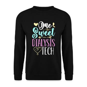 Dialysis Technician One Sweet Nurse Dialysis Tech - Unisex Sweatshirt - black - Front - Alina (178cm) & Michal (187cm)