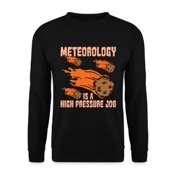 Meteorology Is A High Pressure Science Forecasting - Unisex Sweatshirt - black - Front - Alina (178cm) & Michal (187cm)