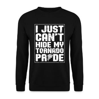 Tornadoes I Just Can't Hide Weather Tornado Chaser - Unisex Sweatshirt - black - Front - Alina (178cm) & Michal (187cm)