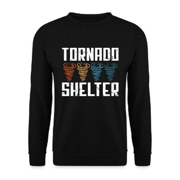 Tornadoes Tornado Shelter Hurricane Tornado Chaser - Unisex Sweatshirt - black - Front - Alina (178cm) & Michal (187cm)