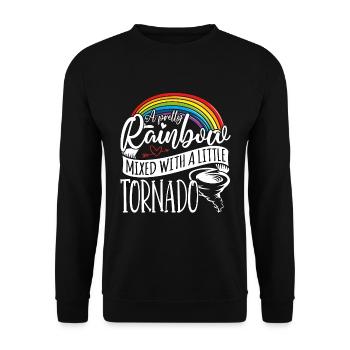 Tornades Une jolie catastrophe naturelle mixte arc-en-ciel - Sweat-shirt Unisexe - noir - Devant - Alina (178cm) & Michal (187cm)