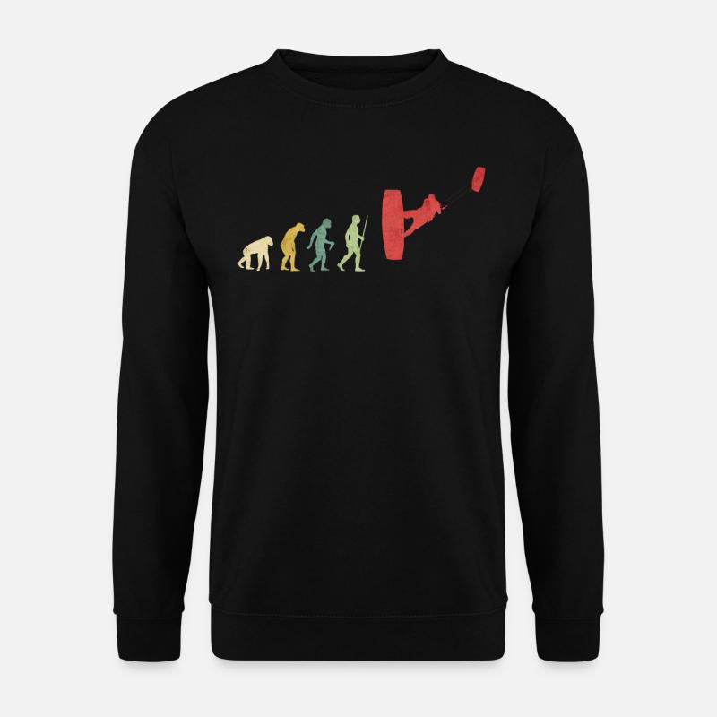 Kite Surfing Surfer Evolution - Unisex Sweatshirt - black