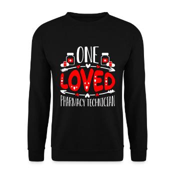 Technicien en pharmacie One Love Pharmacien médication - Sweat-shirt Unisexe - noir - Devant - Alina (178cm) & Michal (187cm)