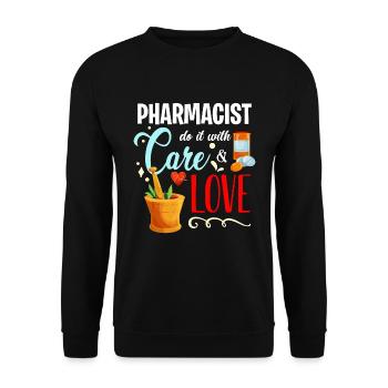 Pharmacy Technician Pharmacist Do It With Medicine - Unisex Sweatshirt - black - Front - Alina (178cm) & Michal (187cm)