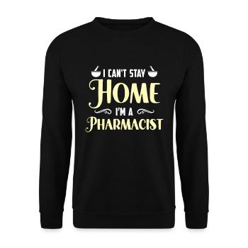 Pharmacy Technician I Can't Stay Home Health Care - Unisex Sweatshirt - black - Front - Alina (178cm) & Michal (187cm)