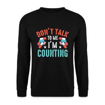 Pharmacy Technician Don't Talk To Me Prescription - Unisex Sweatshirt - black - Front - Alina (178cm) & Michal (187cm)