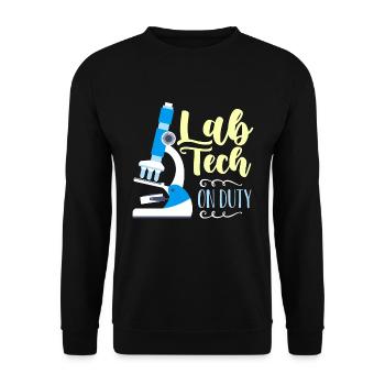 Lab Technician Lab Tech On Duty Medical Healthcare - Unisex Sweatshirt - black - Front - Alina (178cm) & Michal (187cm)