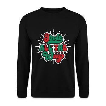 Jingle All The Way - Christmas - Unisex Sweatshirt - black - Front - Alina (178cm) & Michal (187cm)