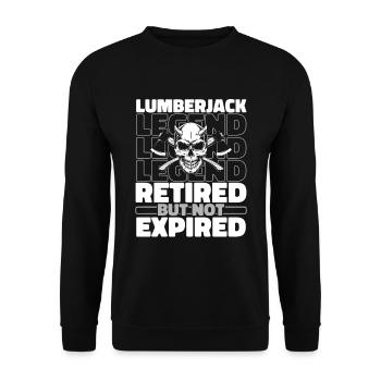 Woodchippers Forestry workers Retired lumberjacks - Unisex Sweatshirt - black - Front - Alina (178cm) & Michal (187cm)
