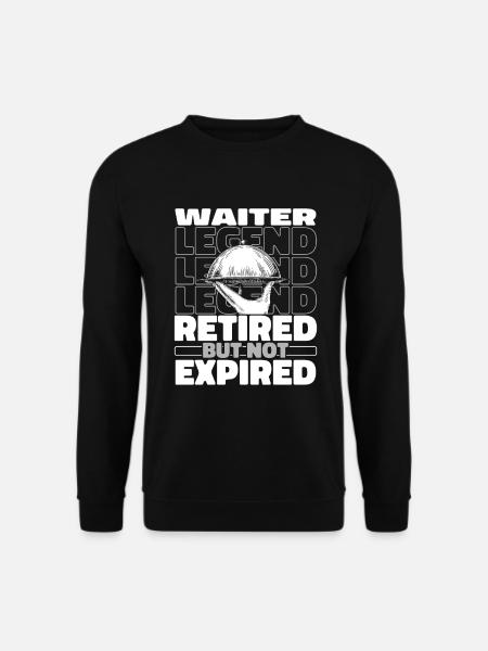 Ober Gepensioneerde serveerster - Uniseks sweater - zwart