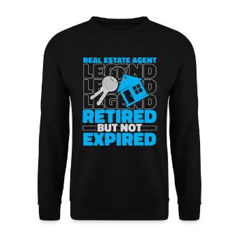 Retired Real Estate Agent - Unisex Sweatshirt - black - Front - Alina (178cm) & Michal (187cm)
