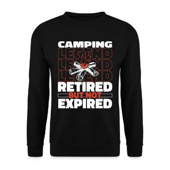 Retired camping tent - Unisex Sweatshirt - black - Front - Alina (178cm) & Michal (187cm)