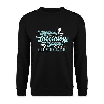 Technicien de laboratoire Le laboratoire médical aime les soins de santé - Sweat-shirt Unisexe - noir - Devant - Alina (178cm) & Michal (187cm)