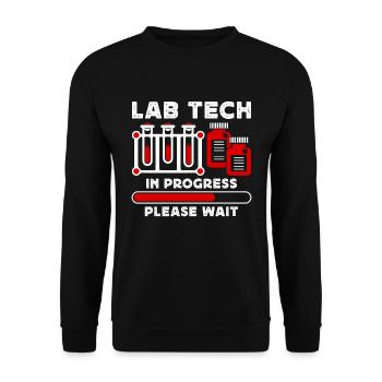 Lab Technician Lab Tech In Healthcare Laboratory - Unisex Sweatshirt - black - Front - Alina (178cm) & Michal (187cm)