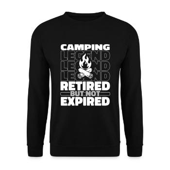 Retired camping tent - Unisex Sweatshirt - black - Front - Alina (178cm) & Michal (187cm)