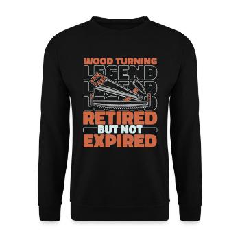 Woodturning turners in retirement - Unisex Sweatshirt - black - Front - Alina (178cm) & Michal (187cm)