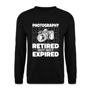 Photographer Photography Retired Camera - Unisex Sweatshirt - black - Front - Alina (178cm) & Michal (187cm)