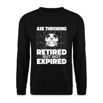 Axe throwing Retired axe throwers - Unisex Sweatshirt - black - Front - Alina (178cm) & Michal (187cm)