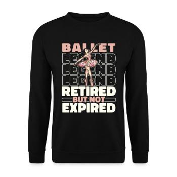 Retired Ballet Balerina - Unisex Sweatshirt - black - Front - Alina (178cm) & Michal (187cm)