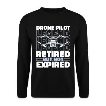 Drone Quadcopter retiré - Sweat-shirt Unisexe - noir - Devant - Alina (178cm) & Michal (187cm)