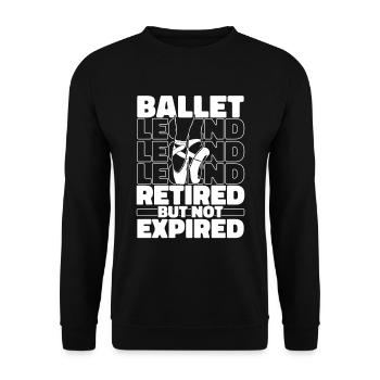 Ballet Balerina Im Ruhestand - Unisex Pullover - Schwarz - Vorne - Alina (178cm) & Michal (187cm)