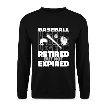 Baseball à la retraite - Sweat-shirt Unisexe - noir - Devant - Alina (178cm) & Michal (187cm)