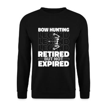 Bowhunting Retired Bowhunters - Unisex Sweatshirt - black - Front - Alina (178cm) & Michal (187cm)