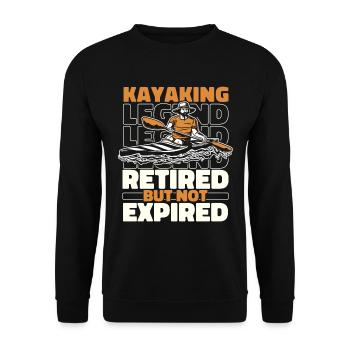 Retired kayakers - Unisex Sweatshirt - black - Front - Alina (178cm) & Michal (187cm)