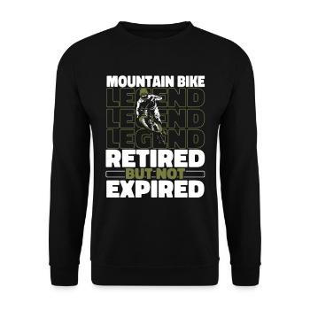 Mountain bike mountain biker Mtb retired - Unisex Sweatshirt - black - Front - Alina (178cm) & Michal (187cm)