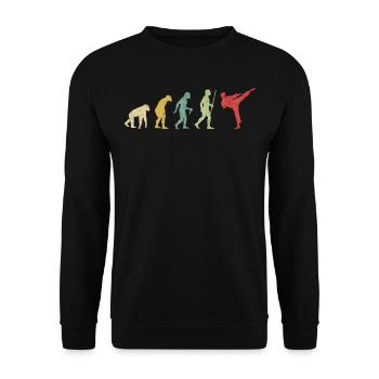 Karate High Kick Evolution - Unisex Pullover - Schwarz - Vorne - Alina (178cm) & Michal (187cm)