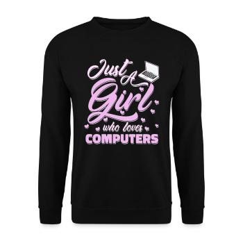 Développeur Coder Programmeur Girl - Sweat-shirt Unisexe - noir - Devant - Alina (178cm) & Michal (187cm)