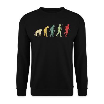 Jogging Runner Evolution - Unisex Pullover - Schwarz - Vorne - Alina (178cm) & Michal (187cm)